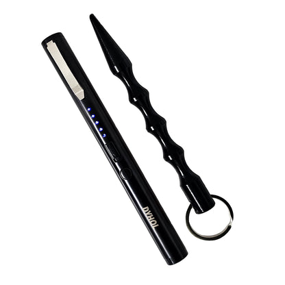 DYHOL Mini Stun Flashlight & Aluminum Safety Stick Combo – USB Rechargeable Stun Device with Battery Indicator, Compact Emergency Glass Breaker & Everyday Personal Safety Accessory